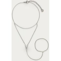 Chaîne de main à initiale avec strass My Jewellery Argenté One size femme