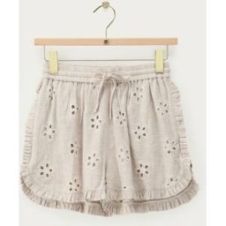 Short beige brodé à élastique My Jewellery Beige L femme