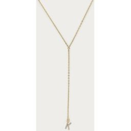 Long collier en Y à initiale avec strass My Jewellery Doré One size femme