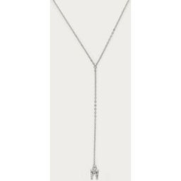 Long collier en Y à initiale avec strass My Jewellery Argenté One size femme