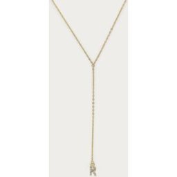 Long collier en Y à initiale avec strass My Jewellery Doré One size femme