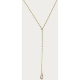 Long collier en Y à initiale avec strass My Jewellery Doré One size femme