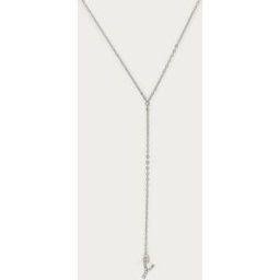 Long collier en Y à initiale avec strass My Jewellery Argenté One size femme