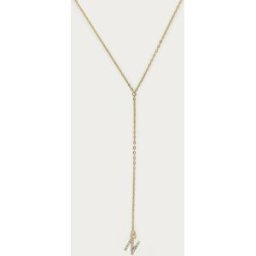 Long collier en Y à initiale avec strass My Jewellery Doré One size femme