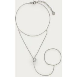Chaîne de main à initiale avec strass My Jewellery Argenté One size femme