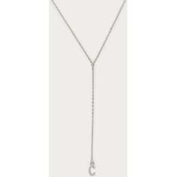 Long collier en Y à initiale avec strass My Jewellery Argenté One size femme