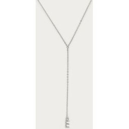 Long collier en Y à initiale avec strass My Jewellery Argenté One size femme