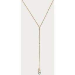 Long collier en Y à initiale avec strass My Jewellery Doré One size femme