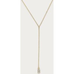 Long collier en Y à initiale avec strass My Jewellery Doré One size femme