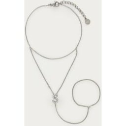 Chaîne de main à initiale avec strass My Jewellery Argenté One size femme