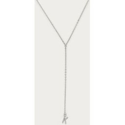Long collier en Y à initiale avec strass My Jewellery Argenté One size femme