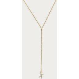 Long collier en Y à initiale avec strass My Jewellery Doré One size femme