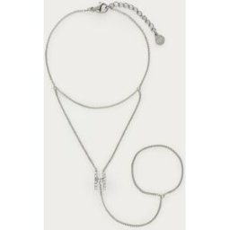 Chaîne de main à initiale avec strass My Jewellery Argenté One size femme