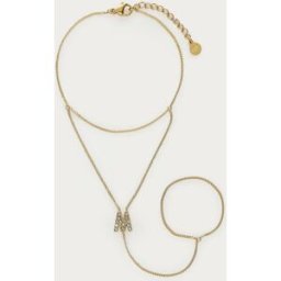 Chaîne de main à initiale avec strass My Jewellery One Size femme