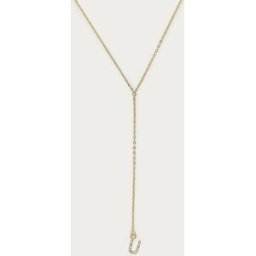 Long collier en Y à initiale avec strass My Jewellery Doré One size femme