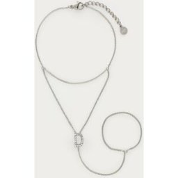Chaîne de main à initiale avec strass My Jewellery Argenté One size femme