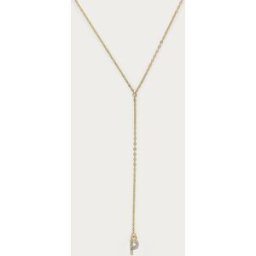 Long collier en Y à initiale avec strass My Jewellery Doré One size femme