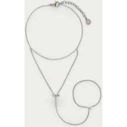 Chaîne de main à initiale avec strass My Jewellery Argenté One size femme
