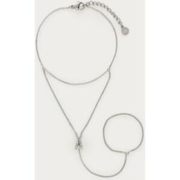 Chaîne de main à initiale avec strass My Jewellery Argenté One size femme