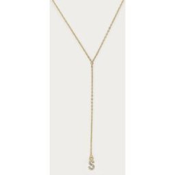 Long collier en Y à initiale avec strass My Jewellery Doré One size femme