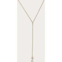 Long collier en Y à initiale avec strass My Jewellery Doré One size femme