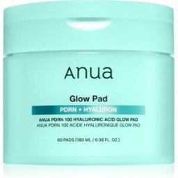 Anua PDRN 100 Hyaluronic Acid Glow Pad patchs tonifiants pour une peau hydratée et raffermie 60 pcs