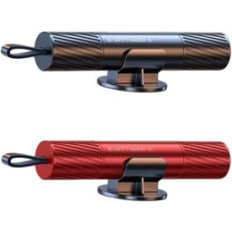 INF AC02 Marteau d'urgence voiture en alliage d'aluminium 2 pièces - Brise-vitre à ressort avec support et verre d'essai,