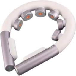 INF Masseur de cou intelligent en U - EMS + vibration, chauffage, 10 modes, 16 niveaux, télécommande et guide vocal Violet