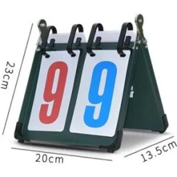 INF Tableau de score portable 2 chiffres F602 – PVC étanche et plaque en acier pliable avec fermoir métallique