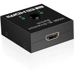 INF Commutateur HDMI bidirectionnel compatible avec PS4 et compatible avec Windows 7 - 4K, commutation rapide par bouton,