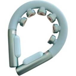 INF Masseur de cou intelligent en U - EMS + vibration, chauffage, 10 modes, 16 niveaux, télécommande et guide vocal Bleu
