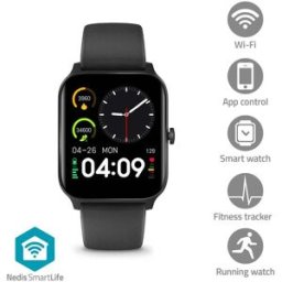 Nedis Btsw30bk Smartwatche Et Montre De Sport 4,29 Cm (1.69") Lcd 41 Mm Numérique Écran Tactile Noir