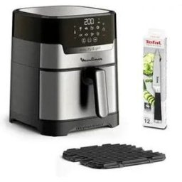 Friteuse Sans Huile Moulinex Yy5138fb Easy Fry Et Grill Digital Avec Couteau Tefal 1400 W Inox