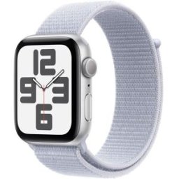 Apple Watch Se Gps - 44mm - Boîtier Silver Aluminium - Bracelet Blue Cloud Sport Loop