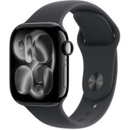 Apple Watch Series 11 Gps + Cellular 42mm Boitier En Aluminium Noir De Jais Avec Bracelet Sport Noir M L