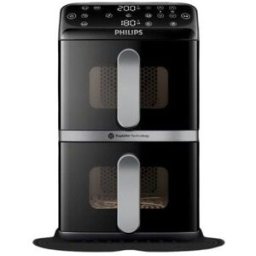 Philips Friteuse Sans Huile - Airfryer Série 4000 Vertical Duo Na461/00 - Capacité 10 L - Double Cuve - 2750w