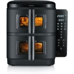 Severin Friteuse Sans Huile - Airfryer Fr9598 - Capacité 11 L - Double Cuve - 9 Programmes - Écran Tactile - 2600 W