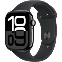 Apple Watch Series 10 Gps + Cellular 46mm Boîtier Jet Black Aluminium Bracelet Black Sport Band S/m