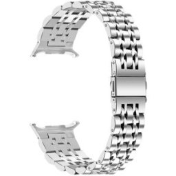 INF Bracelet En Acier Inoxydable 7 Perles Intégré Compatible Avec Samsung Galaxy Watch 8 Silver