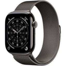 Apple Watch Series 11 Gps + Cellular 46mm Boitier En Titane Ardoise Avec Bracelet Milanais Noir M L