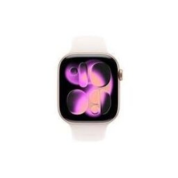 Watch Apple Watch Series 11 Gps 46mm Boitier En Aluminium Or Rose Avec Bracelet Sport Rose Tendre S M
