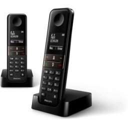 Philips D4702b/34 Téléphone Téléphone Dect Identification De L'appelant Noir