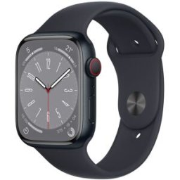 Apple Watch Series 8 Oled 45 Mm Numérique 396 X 484 Pixels Écran Tactile 4g Noir Wifi Gps (satellite)