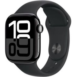 Apple Watch Series 10 Gps + Cellular 42mm Boîtier Jet Black Aluminium Bracelet Black Sport Band M/l