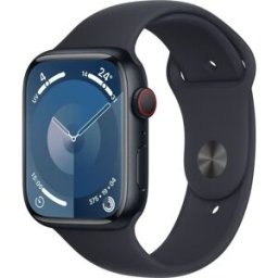 Apple Watch Series 9 Gps + Cellular - 45mm - Boîtier Midnight Aluminium - Bracelet Midnight Sport Band - M/l