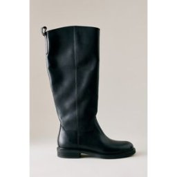 Bottes hautes en cuir Vagabond Freya par Vagabond Shoemakers en Black taille: 38 chez Anthropologie