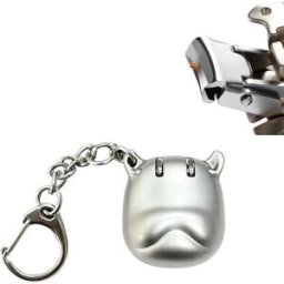 INF Coupe-ongles pliant tête de chien avec porte-clés - Acier inoxydable durci, lame courbée agrandie et lime antidérapante Champagne