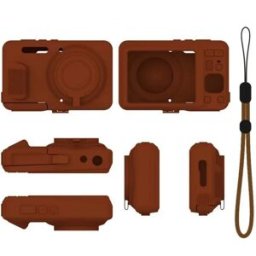 INF Étui de protection en silicone compatible avec Kodak PIXPRO FZ55 - Antichoc, Antipoussière Marron