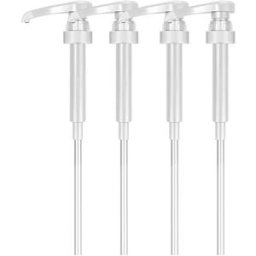 INF Lot de 4 têtes de pompe 28/400 pour sirop - PP, distribution fluide pour sirop, confiture et miel, compatible avec Torani Blanc