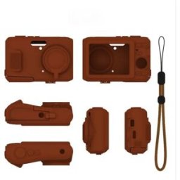INF Étui silicone de protection compatible avec Kodak PIXPRO FZ45 - Antichoc et antipoussière, couleurs variées Marron
